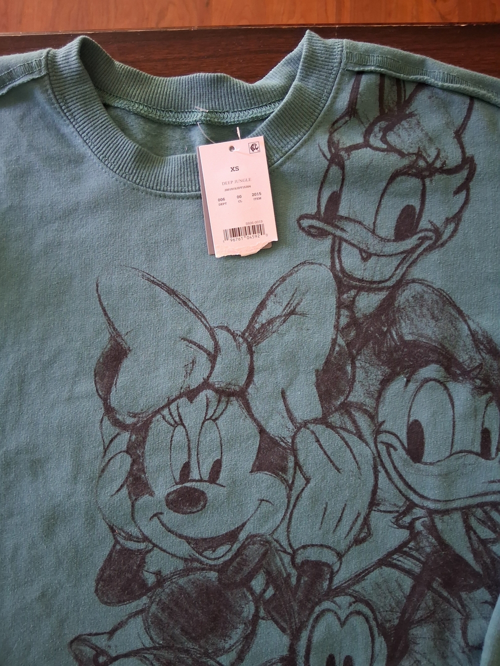 Disney Teal Sketch Crewneck with Classic Character Artwork - Picture 2 of 3